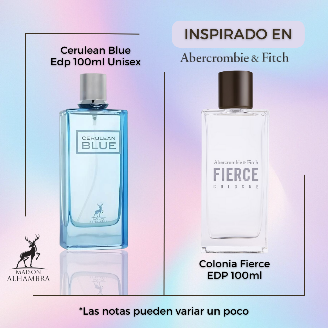 Cerulean Blue Edp 100Ml Unisex Maison Alhambra Perfume-Inspirado en Fierce Abercrombie & Fitch