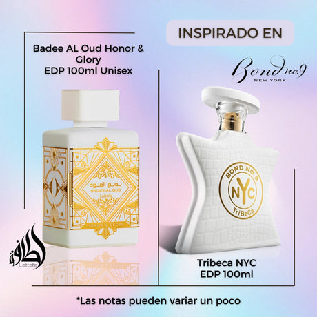 Badee AL Oud Honor & Glory Lattafa Edp 100ML Unisex - Inspirado en Tribeca NYC EDP