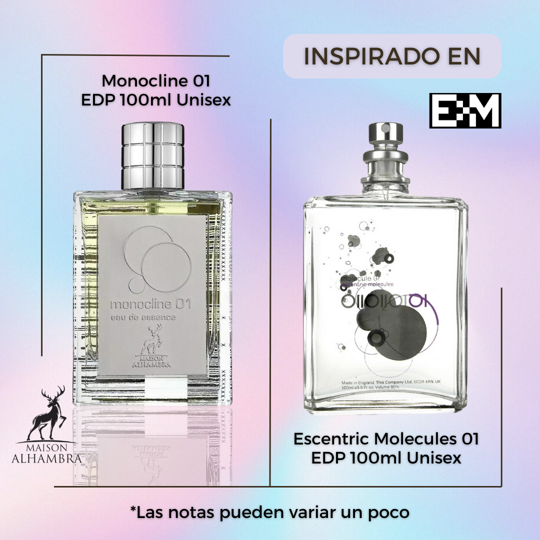 Monocline 01 100Ml Unisex Maison Alhambra Perfume-Inspirado en Molecule 01 Escentric Molecules